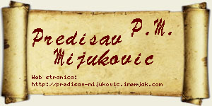 Predisav Mijuković vizit kartica